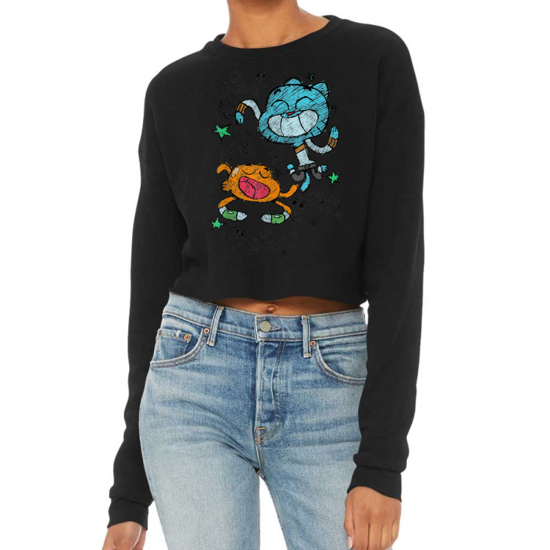 Cn The Amazing World Of Gumball & Darwin Sketches Cropped Sweater by ReginaldLewisMay | Artistshot