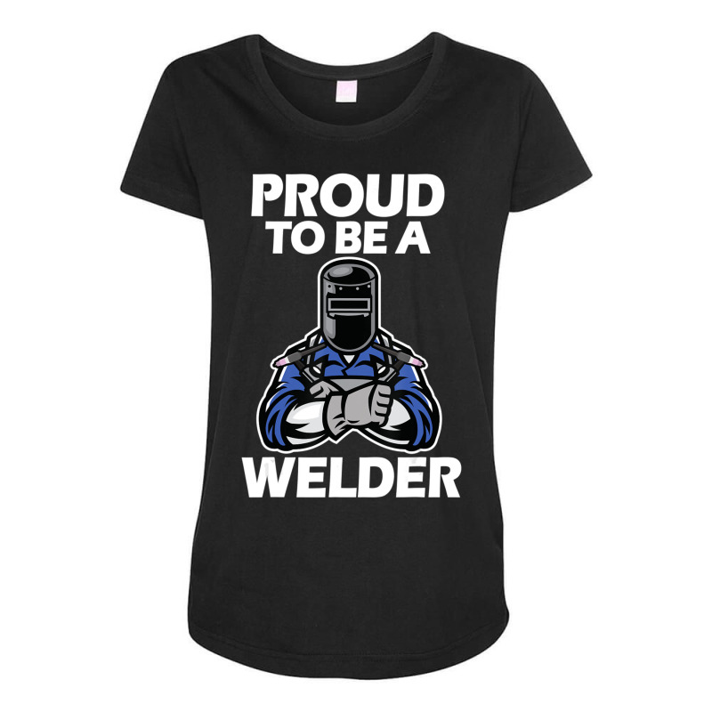 Limited Edition Proud Welder, Ironworker Welding Tig-welding, Vintage Maternity Scoop Neck T-shirt by femalesbaubles | Artistshot