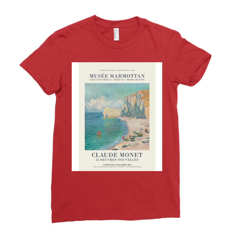 Claude Monet   Etretat Ladies Fitted T-Shirt by toufieenteksd | Artistshot