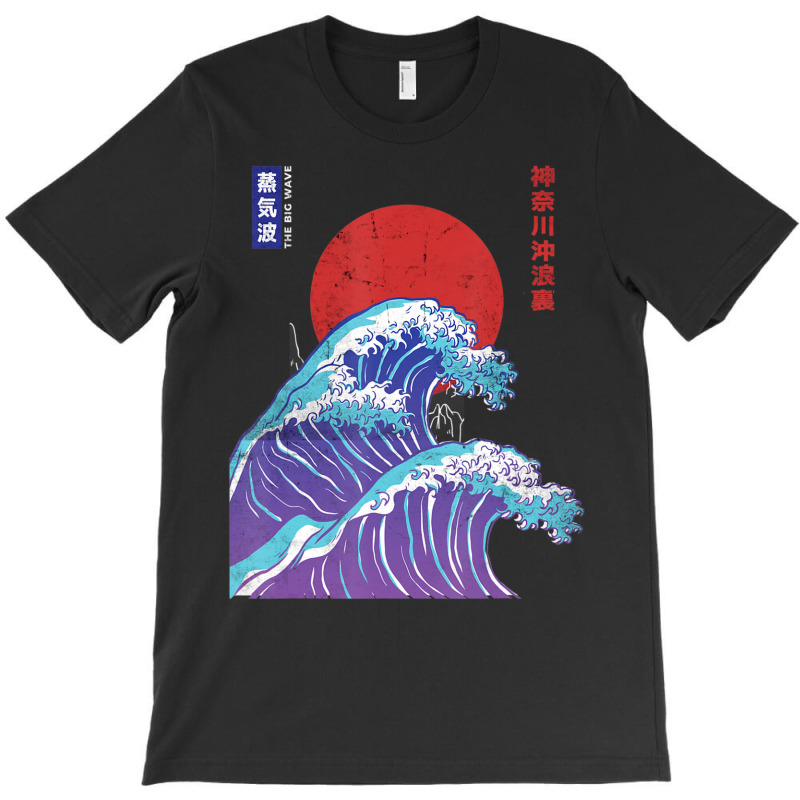 Hot Trend Big Wave Vaporwave Aesthetic 80s Anime Fashion Streetwear T-shirt | Artistshot