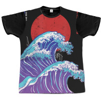 Hot Trend Big Wave Vaporwave Aesthetic 80s Anime Fashion Streetwear Graphic T-shirt | Artistshot