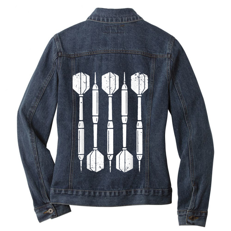 Cool Dart For Men Women Dartboard Vintage Dart Player Sports Ladies Denim Jacket by ISAIASSANTIAGO | Artistshot