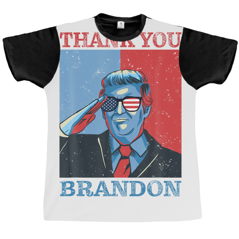 Thank You Brandon Usa Flag Glasses Graphic T-shirt by zirulovuc | Artistshot