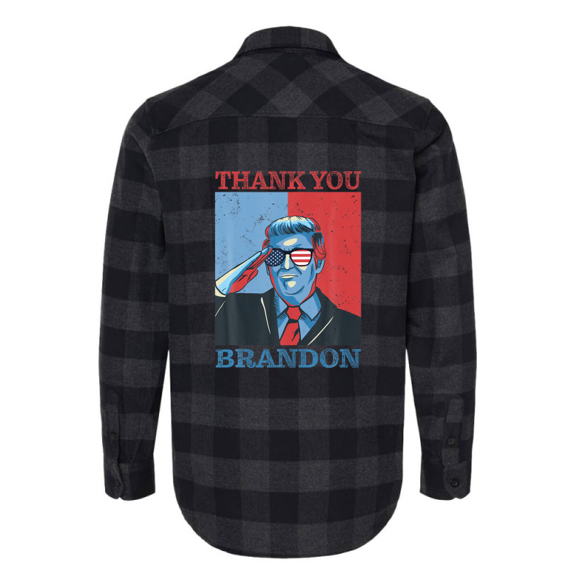 Thank You Brandon Usa Flag Glasses Flannel Shirt by zirulovuc | Artistshot