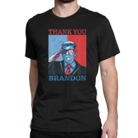 Thank You Brandon Usa Flag Glasses Classic T-shirt | Artistshot