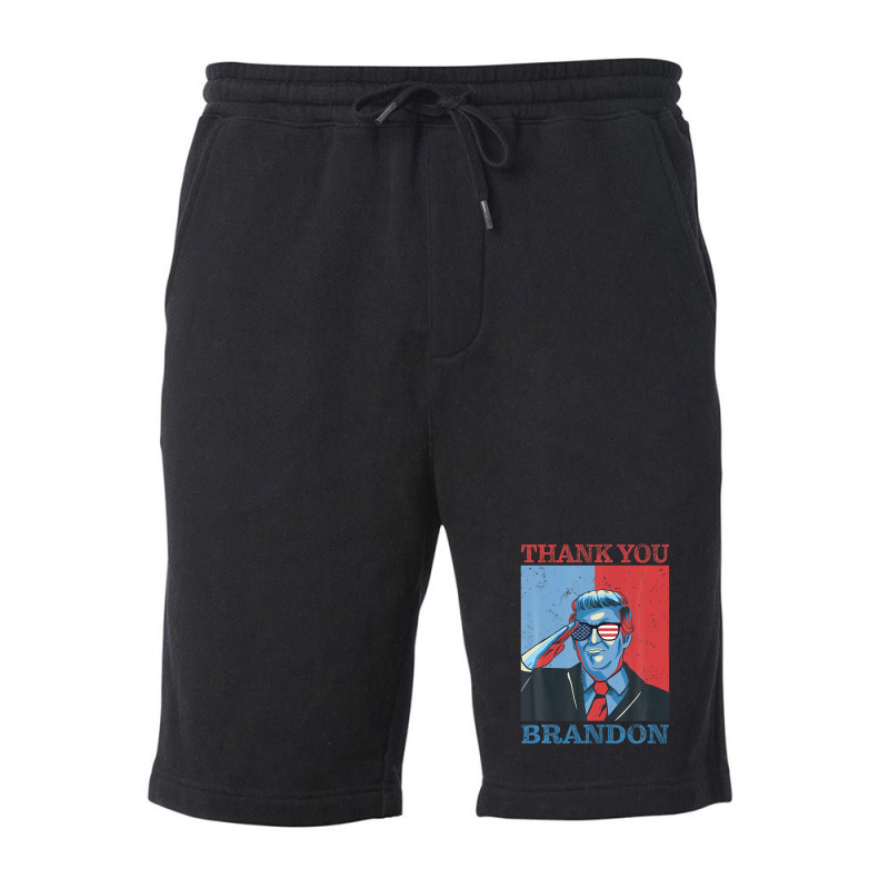 Thank You Brandon Usa Flag Glasses Fleece Short by zirulovuc | Artistshot