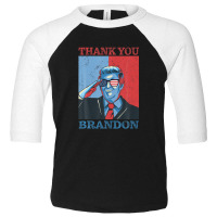 Thank You Brandon Usa Flag Glasses Toddler 3/4 Sleeve Tee | Artistshot