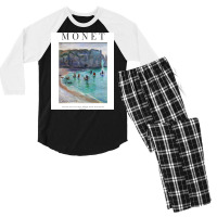 Claude Monet   Etretat2 Men's 3/4 Sleeve Pajama Set | Artistshot