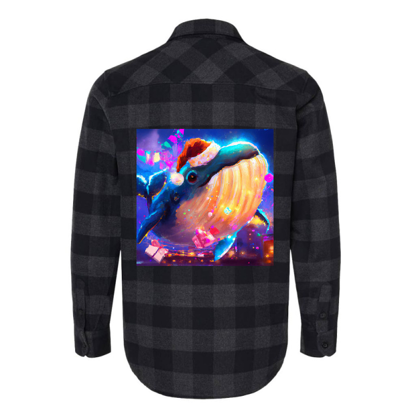 Hot Trend Cute Humpback Whale Drawing Flannel Shirt | Artistshot