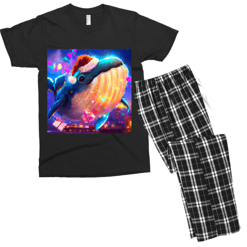 Hot Trend Cute Humpback Whale Drawing Men's T-shirt Pajama Set | Artistshot