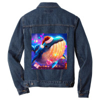 Hot Trend Cute Humpback Whale Drawing Men Denim Jacket | Artistshot