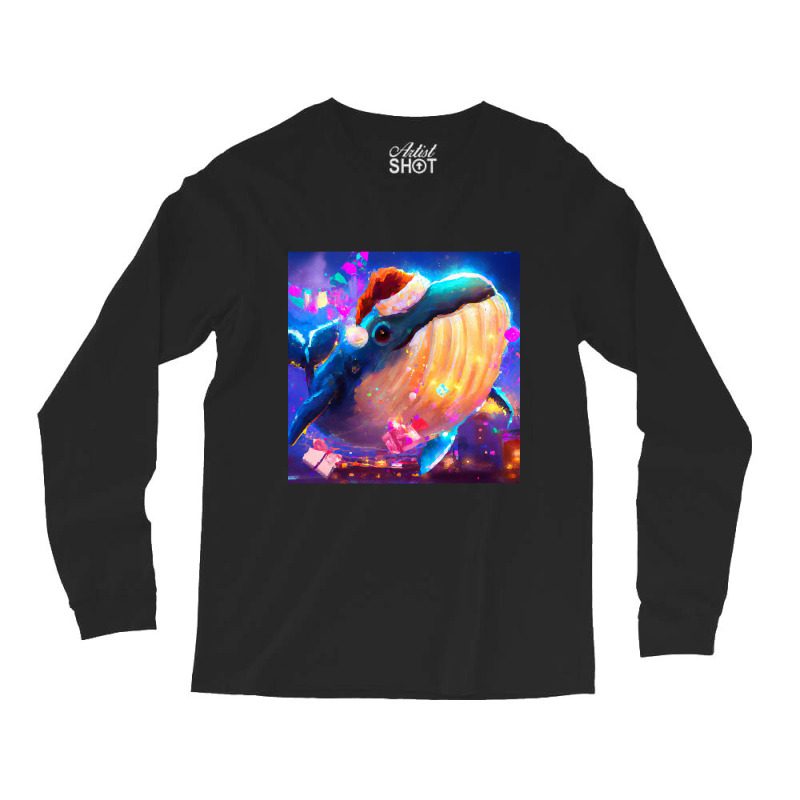 Hot Trend Cute Humpback Whale Drawing Long Sleeve Shirts | Artistshot