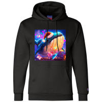 Hot Trend Cute Humpback Whale Drawing Champion Hoodie | Artistshot