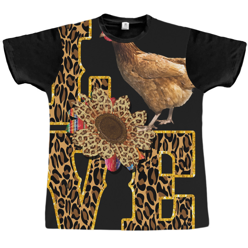 Limited Edition Love Chicken Leopar Pattern Design Graphic T-shirt by Rios Arevalo | Artistshot