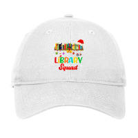 Cute Library Squad Christmas Bookshelf Light Xmas Book Lover T Shirt Adjustable Cap | Artistshot