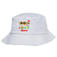 Cute Library Squad Christmas Bookshelf Light Xmas Book Lover T Shirt Bucket Hat | Artistshot