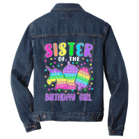 Limited Edition Let's Pop-it Sister Of The Birthday Girl Pop-it Men Denim Jacket | Artistshot