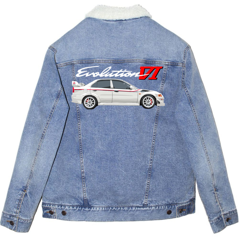 Tommi Makinen Evo 6 White Unisex Sherpa-Lined Denim Jacket by ArlenMadera | Artistshot