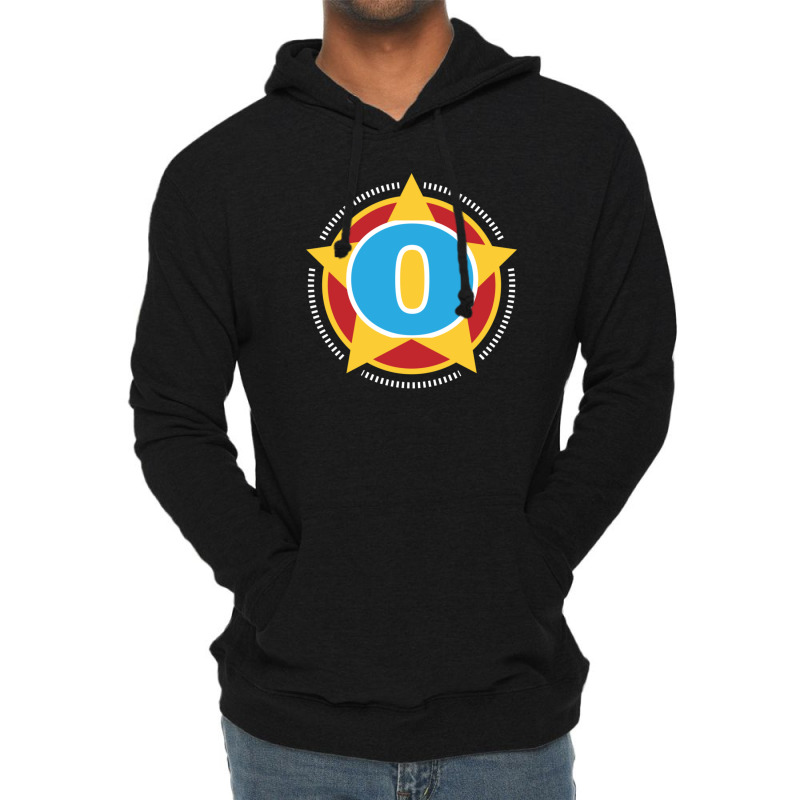 Of Superhero Letter O Star And Stripes Lightweight Hoodie | Artistshot