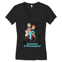 Existence Is Meaningless! Nihilist Statement Tee Women's V-neck T-shirt | Artistshot