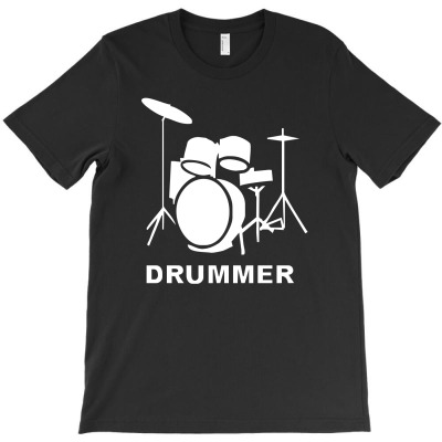 Drummer Drum Kit Indie Rock Music T-shirt Designed By Ruliyanti Nasrah