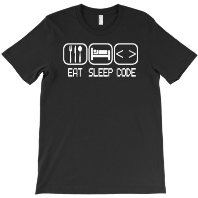 Eat Sleep Code T-shirt Designed By Ruliyanti Nasrah