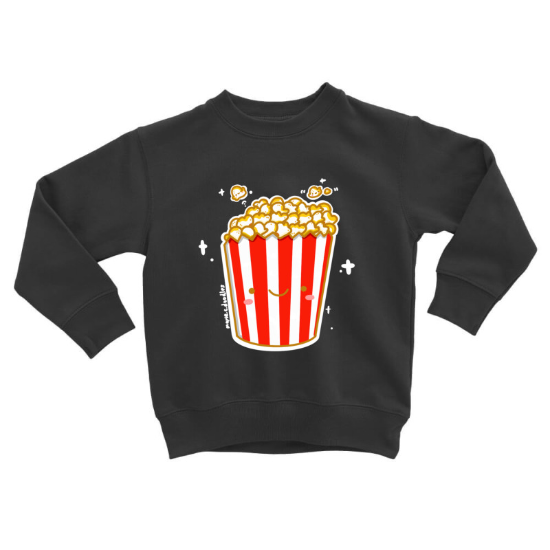 Kawaii Cinema Snacks Salty Sweet Caramel Popcorn Sticker Toddler Sweatshirt | Artistshot