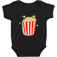 Kawaii Cinema Snacks Salty Sweet Caramel Popcorn Sticker Baby Bodysuit | Artistshot