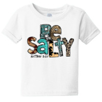 Womens Leopard Jesus Cross Be Salty Turquoise Christian Religious V Ne Baby Tee | Artistshot