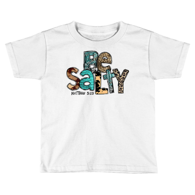 Womens Leopard Jesus Cross Be Salty Turquoise Christian Religious V Ne Toddler T-shirt | Artistshot