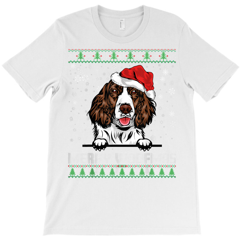 Merry Woofmas English Springer Spaniel Christmas Dog Lovers T Shirt T-shirt | Artistshot