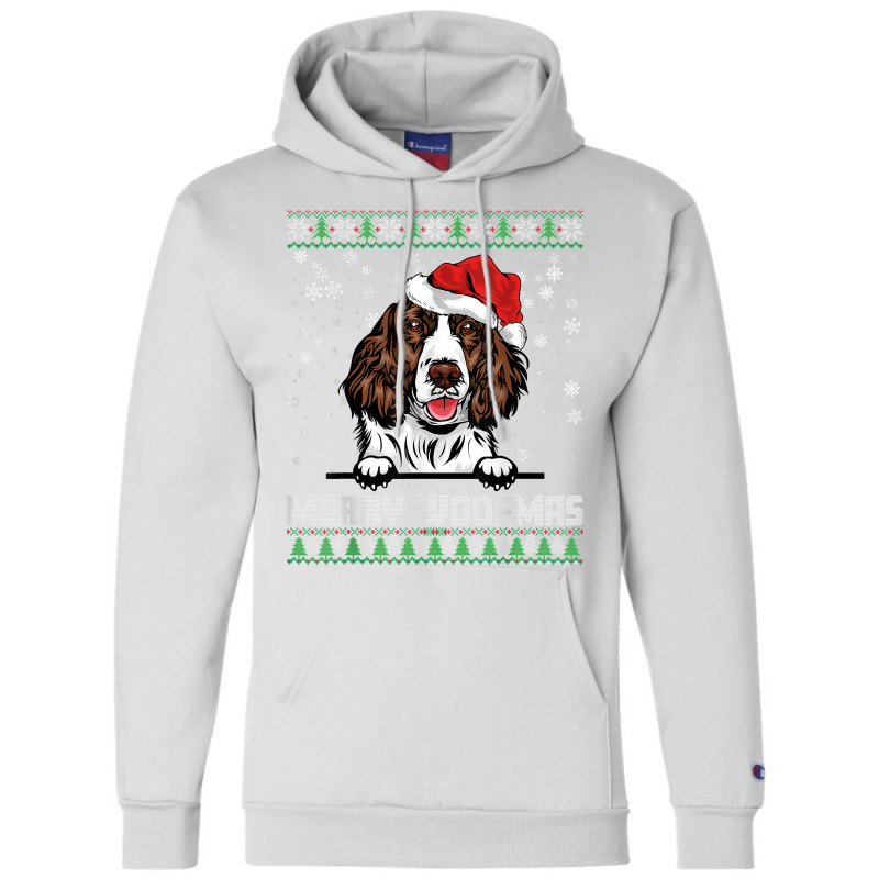 Merry Woofmas English Springer Spaniel Christmas Dog Lovers T Shirt Champion Hoodie | Artistshot