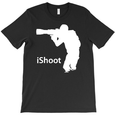 Ishoot   Camera Photographer Trained Shooting Funny Gun Photo Gift Tee T-shirt Designed By Ruliyanti Nasrah