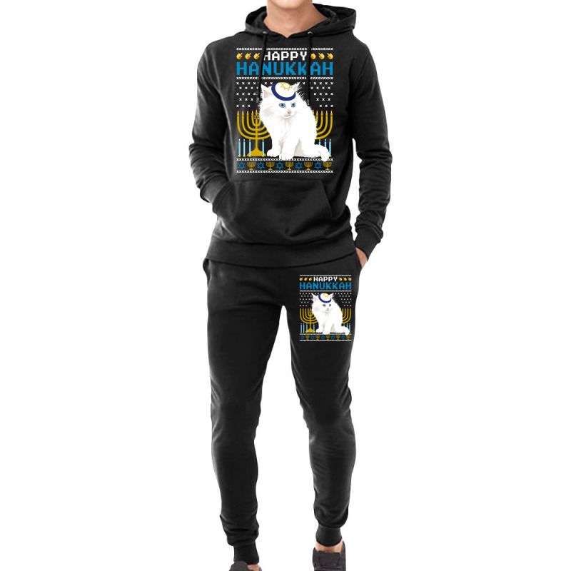 Hot Trend Happy Hanukkah Cat Jewish Holiday Ugly Hanukkah Chanukah Hoodie & Jogger Set | Artistshot