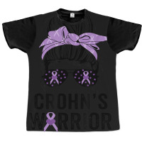 Crohn's Awareness Month Crohn's Warrior Purple Ribbon Womens Graphic T-shirt | Artistshot