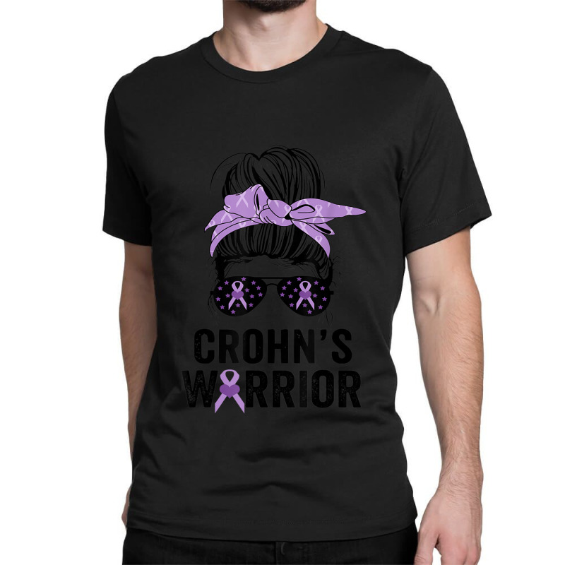 Crohn's Awareness Month Crohn's Warrior Purple Ribbon Womens Classic T-shirt | Artistshot