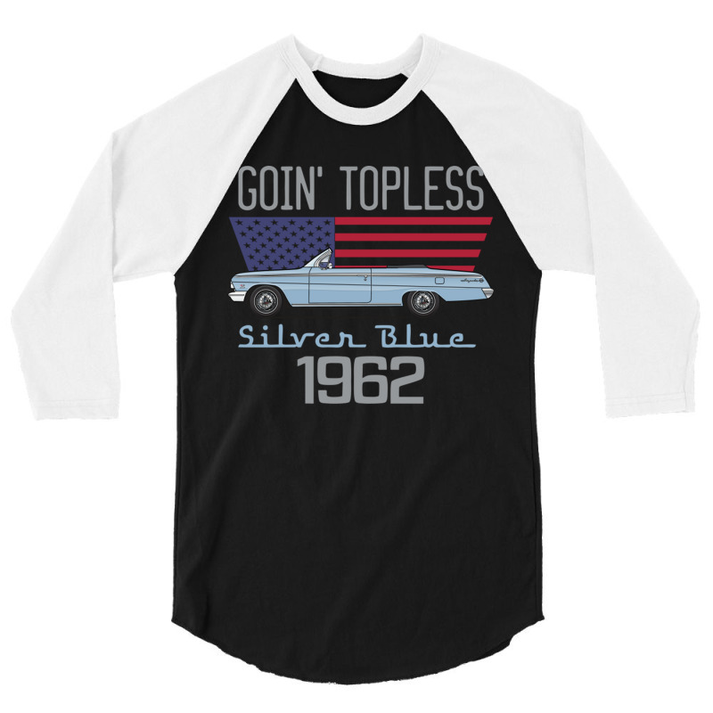 Topless Silver Blue 3/4 Sleeve Shirt | Artistshot