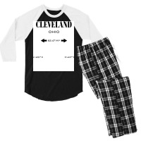 Cleveland Print Men's 3/4 Sleeve Pajama Set | Artistshot