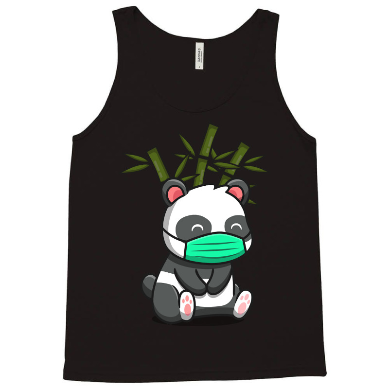 Hot Trend Cute Panda Sitting And Wearing Mask Tank Top | Artistshot