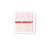 The Future Is Non Binary Gender Identity Genderqueer Sticker | Artistshot