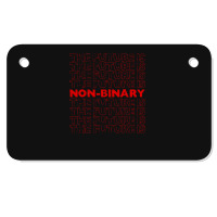 The Future Is Non Binary Gender Identity Genderqueer Motorcycle License Plate | Artistshot