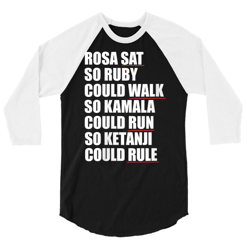 Womens Rosa Sat Ruby Walk Kamala Run So Ketanji Could Rule Kbj Meme V 3/4 Sleeve Shirt | Artistshot