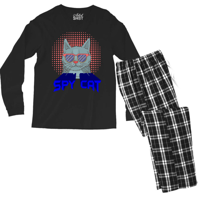 Limited Edition Spy Cat Men's Long Sleeve Pajama Set by Pannell Quintero | Artistshot