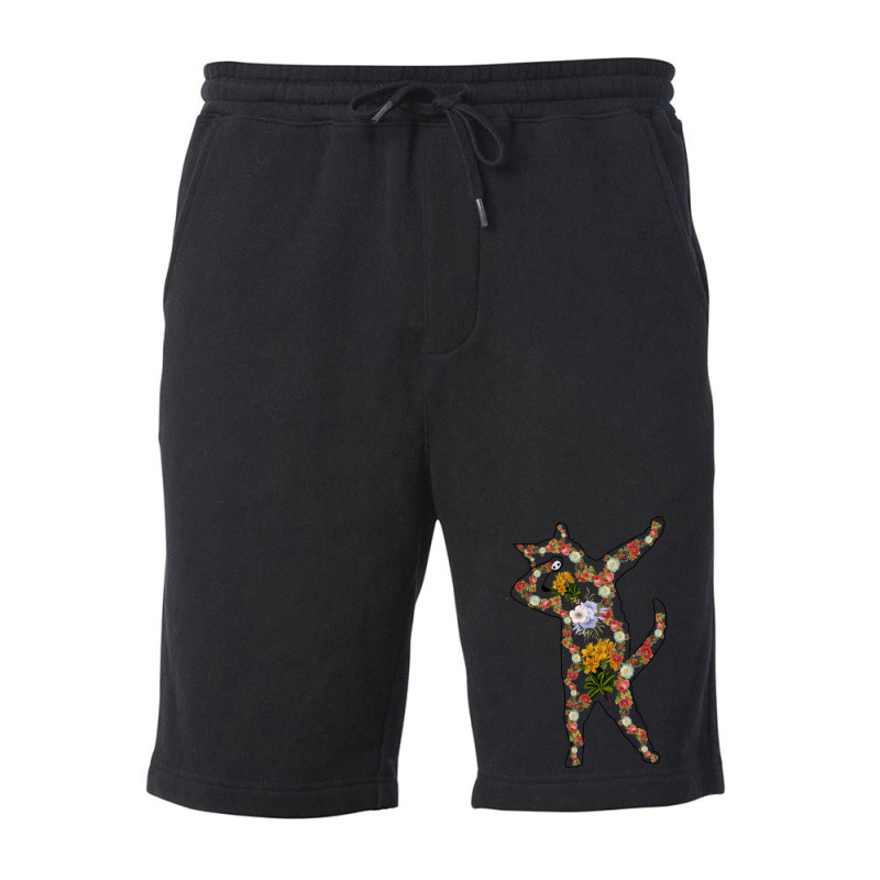 Cat In Lotus Tattoo Dabbing Fleece Short | Artistshot