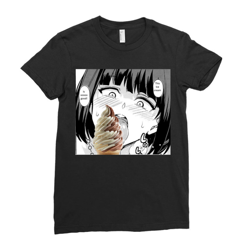 Girl Licking Ice Cream Ladies Fitted T-Shirt by BarbaraJones | Artistshot