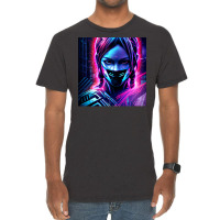 Fille Cyberpunk Fonds Dcran Cyberpunk 4k Oeuvre Cyberpunk Art Conceptu Vintage T-shirt | Artistshot