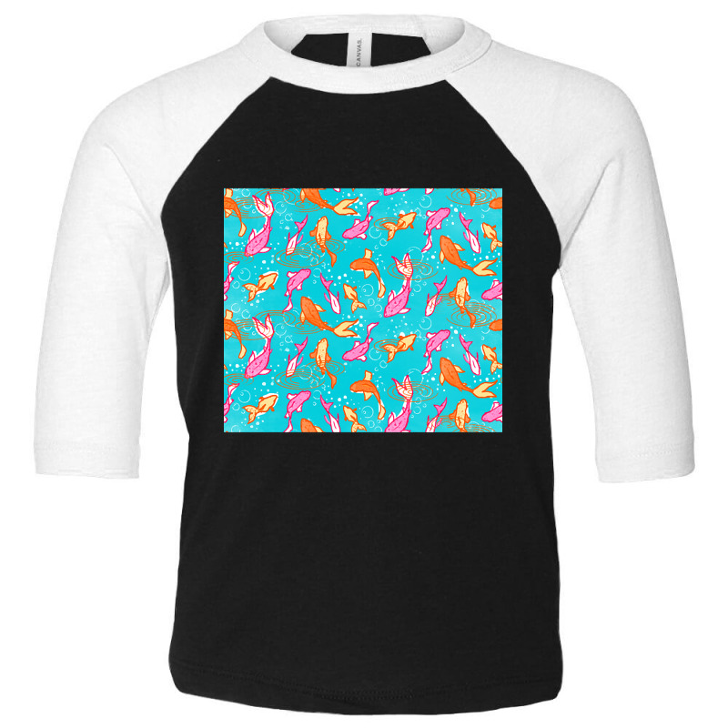 Trending Colorful Oriental Fishes Toddler 3/4 Sleeve Tee | Artistshot