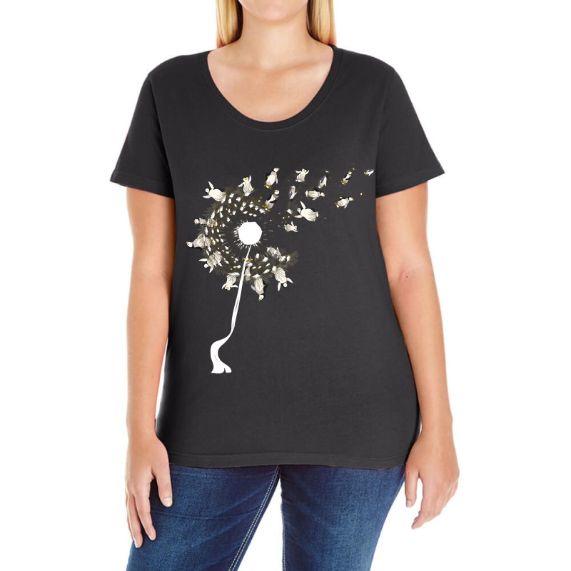 Trending Dandelion Flower Antarctica Animal Funny Penguin Ladies Curvy T-Shirt by Ledford Leslie | Artistshot