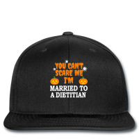 Can't Scare Me Married A Dietitian Funny Scary Halloween Premium Printed Hat | Artistshot