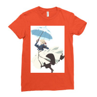 Violet Evergarden Parasol Minimalist Art Poster Ladies Fitted T-shirt | Artistshot